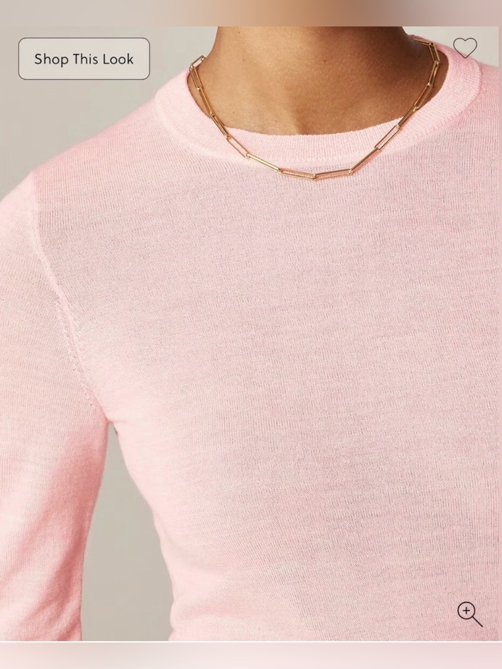 J.Crew Carolyn fitted crewneck sweater in merino wool in heather shell - Picture 3 of 8